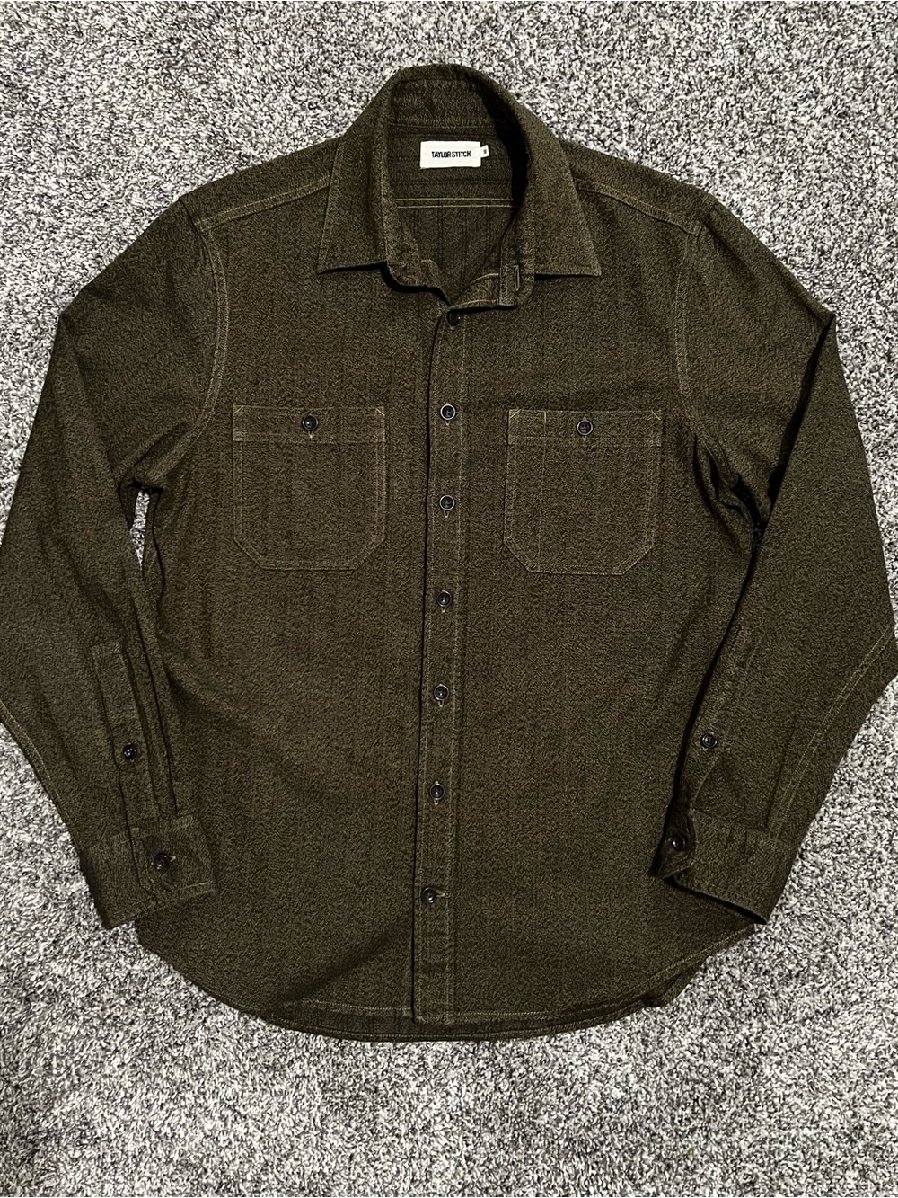 Taylor Stitch Tabacco Brown Men’s Button-Up Shirt  100% Organic Cotton